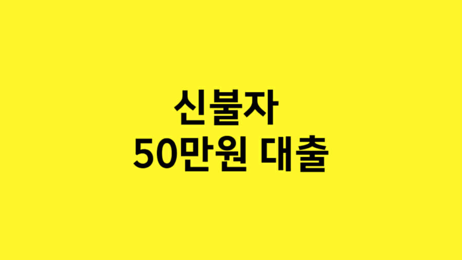 신불자 50만원 대출